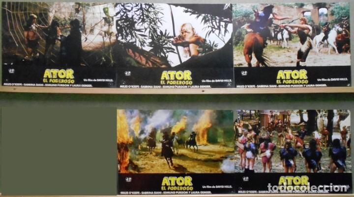 Cinema: XV31D ATOR EL PODEROSO JOE D'AMATO MILES O'KEEFE SET 5 FOTOCROMOS ORIGINAL ESTRENO