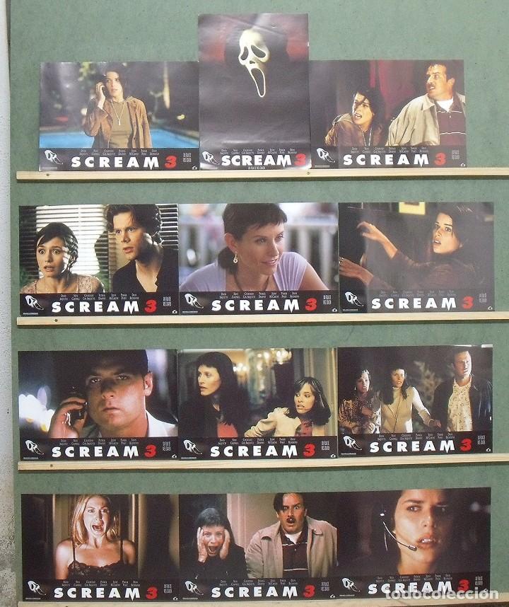 Cine: RI61D SCREAM 3 WES CRAVEN COURTNEY COX NEVE CAMPBELL SET COMPLETO 12 FOTOCROMOS ORIG ESTRENO