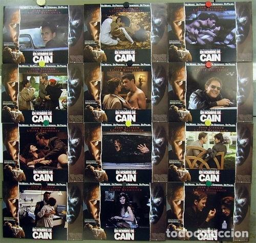 Cine: SJ43D EN NOMBRE DE CAIN BRIAN DE PALMA SET COMPLETO 12 FOTOCROMOS ORIGINAL ESTRENO