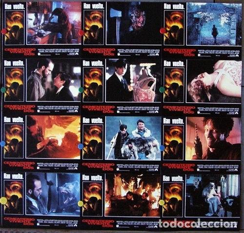 Cine: SI88D EL CEMENTERIO VIVIENTE 2 STEPHEN KING SET COMPLETO 12 FOTOCROMOS ORIGINAL ESTRENO