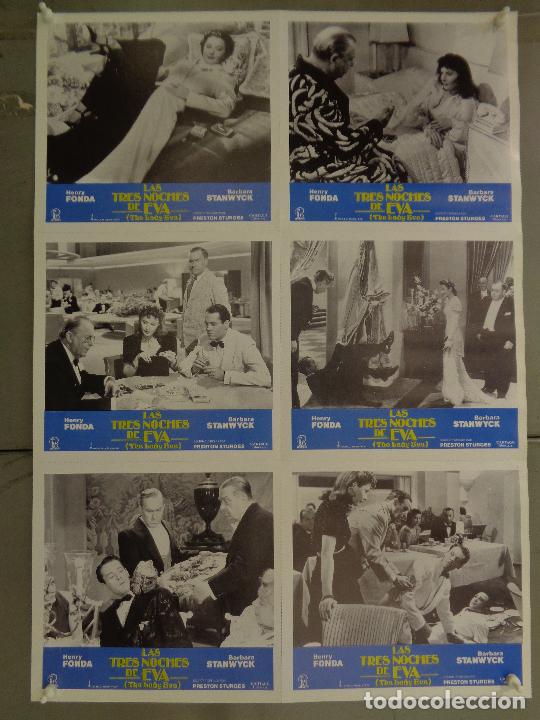 Cine: SCDO 175 LAS TRES NOCHES DE EVA BARBARA STANWYCK STURGES FONDA SET COMPLETO DE 6 FOTOCROMOS R-80S