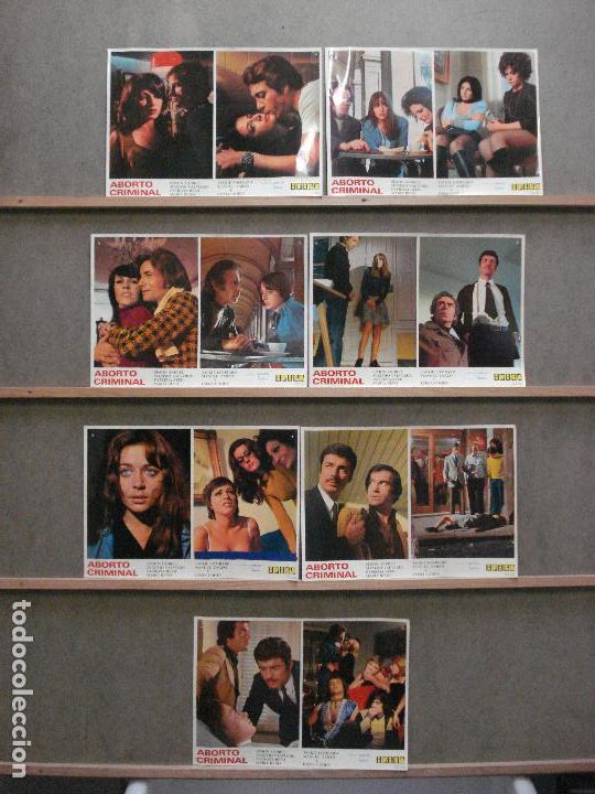 Kino: AAY68 ABORTO CRIMINAL SIMON ANDREU IGNACIO F. IQUINO EMMA COHEN SET 7 FOTOCROMOS ORIGINAL ESTRENO