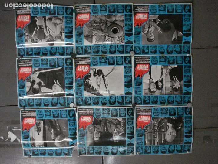Cine: AAY75 ARDE PARIS JEAN PAUL BELMONDO ALAIN DELON KIRK DOUGLAS MONTAND SET 9 FOTOCROMOS ORIG ESTRENO