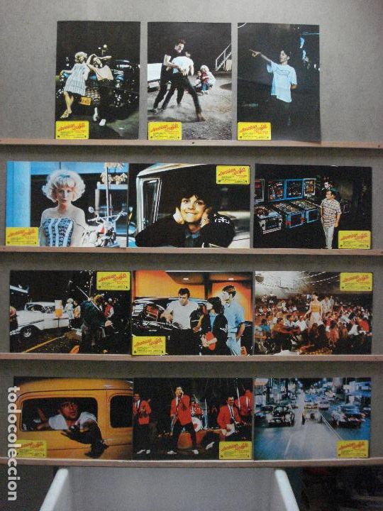 Cinema: AAY93 AMERICAN GRAFFITI GEORGE LUCAS SET COMPLETO 12 FOTOCROMOS ORIGINAL ESPA&Ntilde;OL R-70s