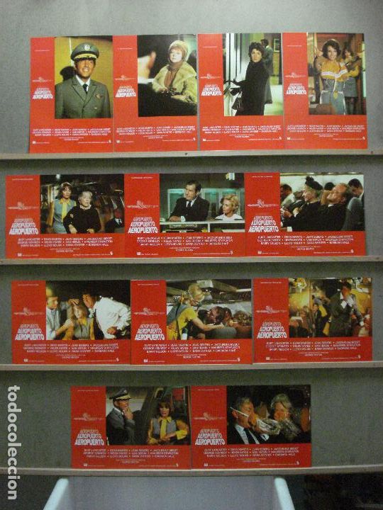 Cine: AAY97 AEROPUERTO BURT LANCASTER DEAN MARTIN SEBERG BISSET SET COMPLETO 12 FOTOCROMOS ORIGINAL ESTREN