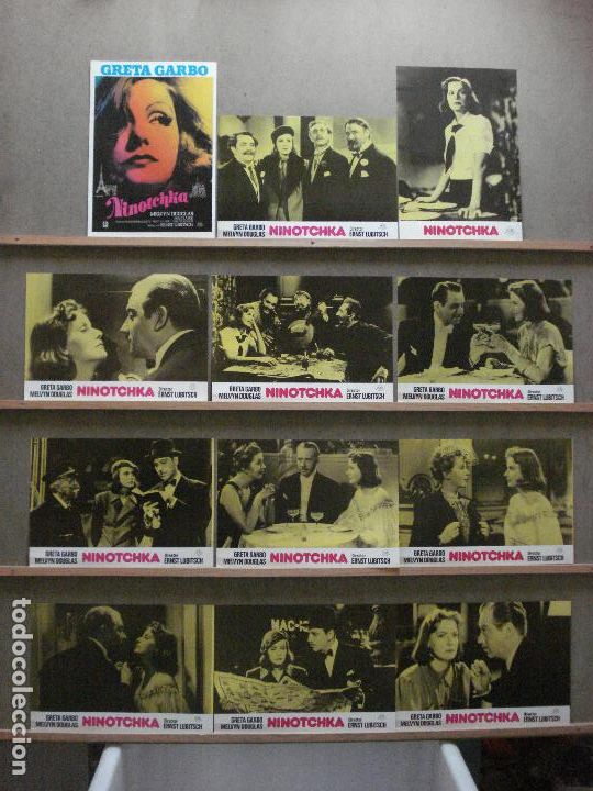Cine: AAZ03 NINOTCHKA GRETA GARBO ERNST LUBITSCH SET COMPLETO 12 FOTOCROMOS ORIGINAL R-83