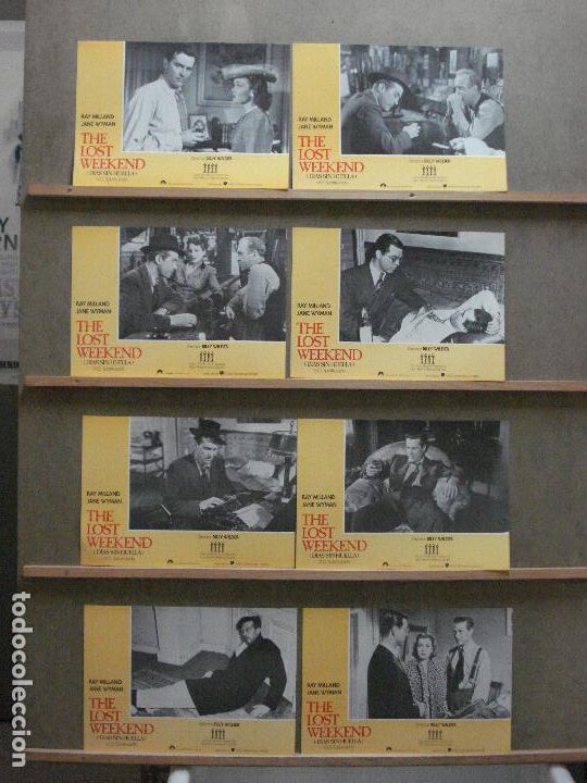 Cine: AAZ06 DIAS SIN HUELLA RAY MILLAND JANE WYMAN BILLY SET COMPLETO 8 FOTOCROMOS ORIGINAL ESPA&Ntilde;OL R-80's
