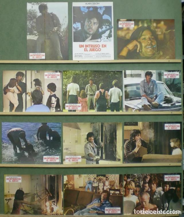 Cine: SCDO 207 UN INTRUSO EN JUEGO ALAIN DELON SET COMPLETO 12 FOTOCROMOS ORIGINAL ESTRENO