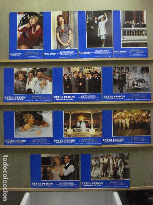 Cine: SCDO 241 EVITA PERON FAYE DUNAWAY SET COMPLETO 12 FOTOCROMOS ORIGINAL ESTRENO