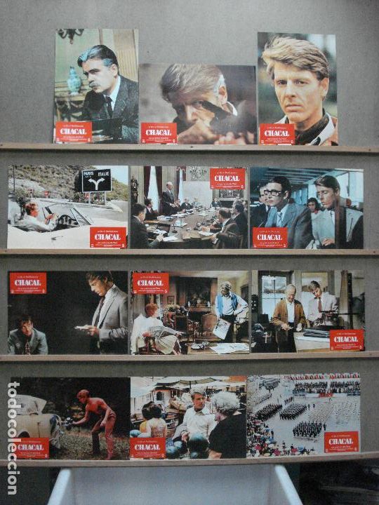 Cine: AAZ13 CHACAL FRED ZINNEMANN EDWARD FOX SET COMPLETO 12 FOTOCROMOS ORIGINAL ESTRENO