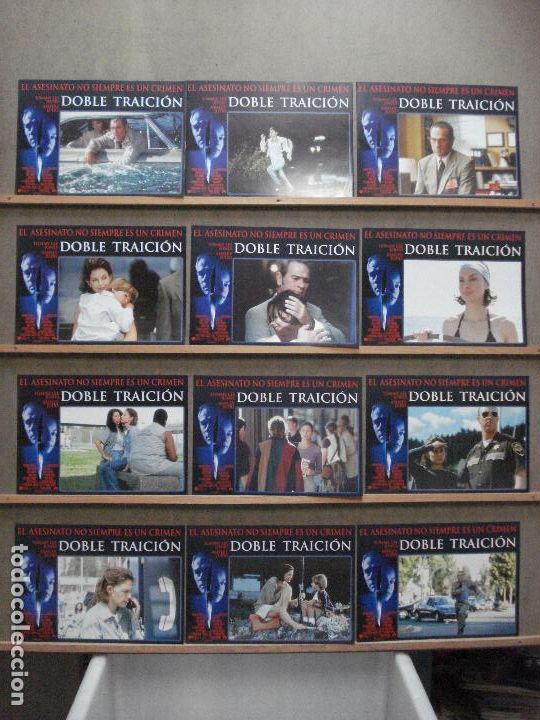 Kino: AAZ15 DOBLE TRAICION ASHLEY JUDD TOMMY LEE JONES SET COMPLETO 12 FOTOCROMOS ORIGINAL ESTRENO