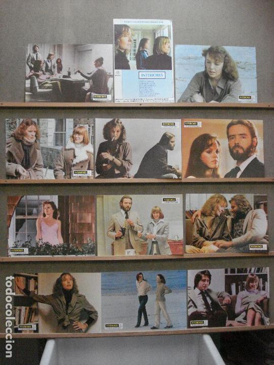 Cinema: AAZ25 INTERIORES WODDY ALLEN DIANE KEATON RICHARD JORDAN SET 12 FOTOCROMOS ORIGINAL ESTRENO