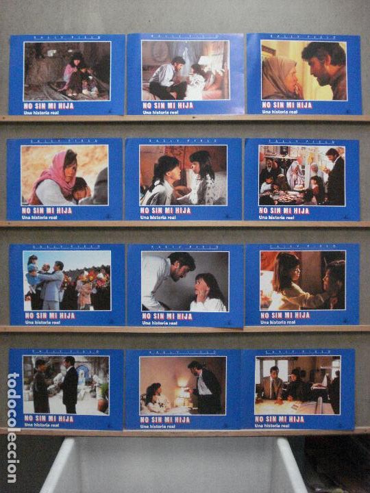 Cinema: AAZ49 NO SIN MI HIJA SALLY FIELD SET COMPLETO 12 FOTOCROMOS ORIGINAL ESTRENO