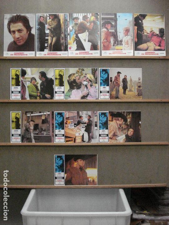 Cine: AAZ50 MIDNIGHT COWBOY de medianoche HOFFMAN VOIGHT SET COMPLETO 12 FOTOCROMOS ORIGINAL R-80'S