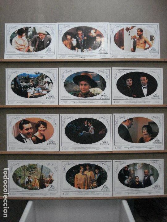 Cinema: AAZ53 UN ABRIL ENCANTADO MIRANDA RICHARDSON SET COMPLETO 12 FOTOCROMOS ORIGINAL ESTRENO