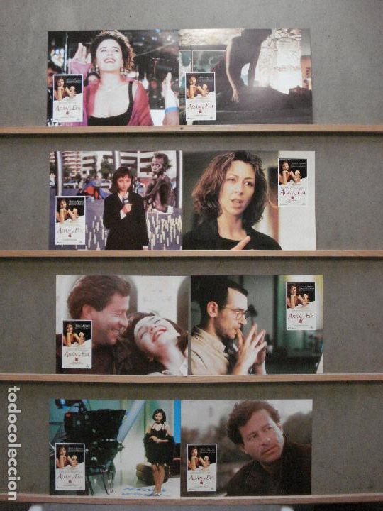 Kino: AAZ63 ADAN Y EVA MARIA DE MEDEIROS JOAQUIM DE ALMEIDA SET COMPLETO 8 FOTOCROMOS ORIGINAL ESTRENO
