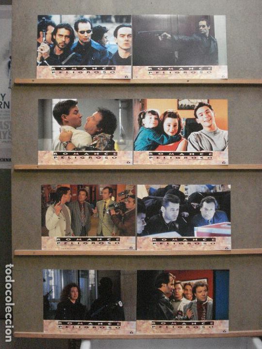 Cine: 2AAZ91 ROMANCE PELIGROSO DANIEL RUSSO JORDI MOLLA SET COMPLETO 8 FOTOCROMOS ORIGINAL ESTRENO