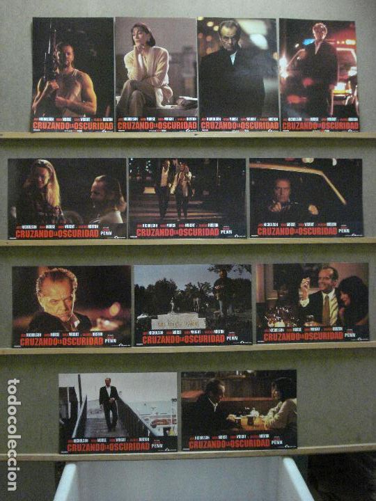 Cinema: AAZ93 CRUZANDO LA OSCURIDAD SEAN PENN JACK NICHOLSON SET COMPLETO 12 FOTOCROMOS ORIGINAL ESTRENO