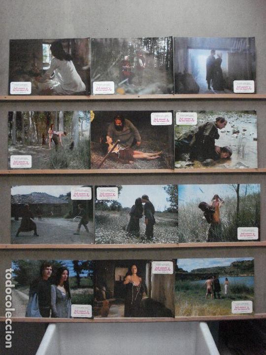 Cinema: ABA19 DEL AMOR Y DE LA MUERTE AMPARO MU&Ntilde;OZ LA POLACA SET COMPLETO 12 FOTOCROMOS ORIGINAL ESTRENO