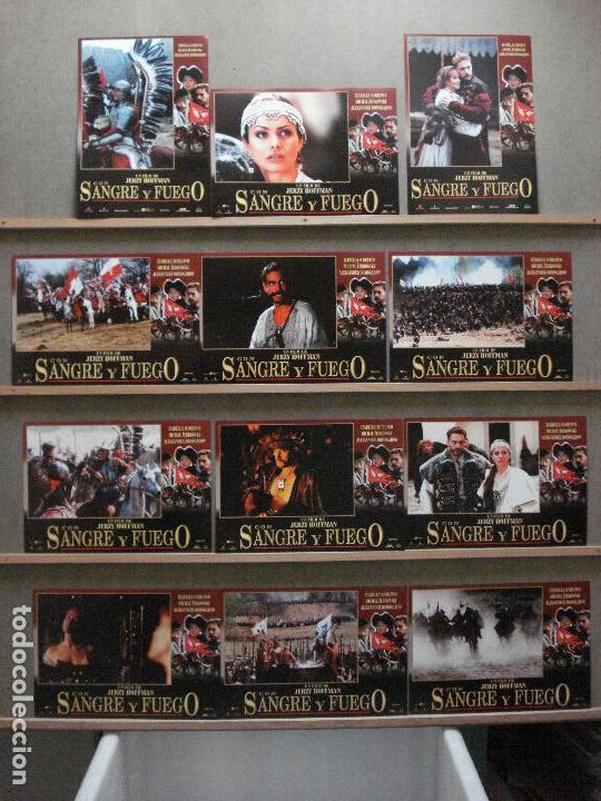 Cinema: ABA21 CON SANGRE Y FUEGO IZABELLA SCORUPCO CINE POLACO SET 12 FOTOCROMOS ORIGINAL ESTRENO