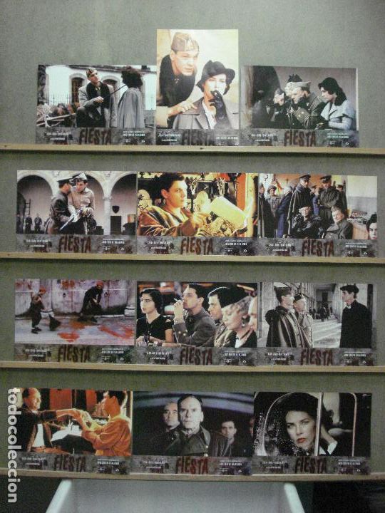 Cinema: ABA51 FIESTA DAYLE HADDON JOSE LUIS DE VILLALONGA TRINTIGNANT SET COMPLET 12 FOTOCROMOS ORIG ESTRENO