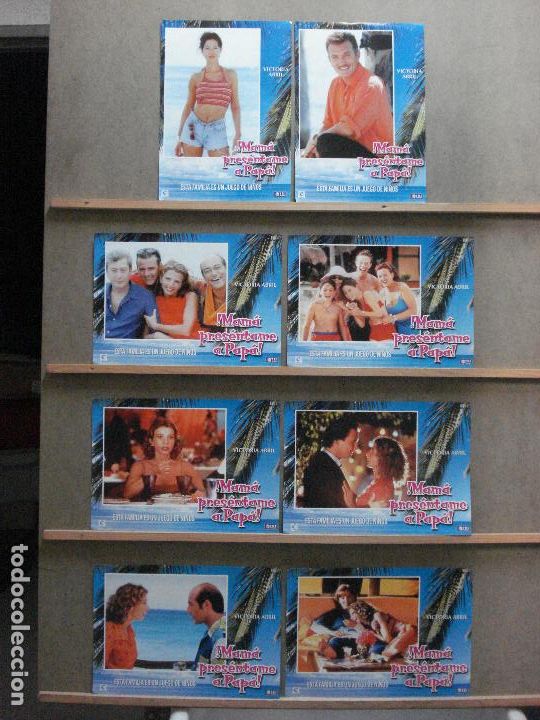 Cine: ABA52 MAMA PRESENTAME A PAPA VICTORIA ABRIL SET COMPLETO 8 FOTOCROMOS ORIGIAL ESTRENO