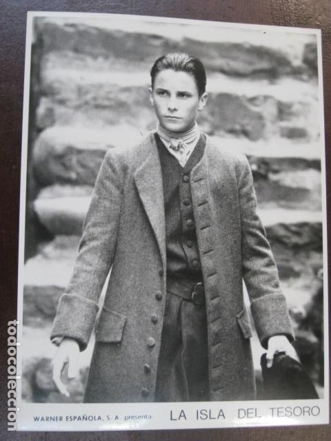 Cine: christian bale - foto original b/n - la isla del tesoro