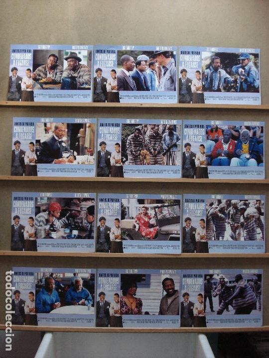 Cinema: ABA63 CONDENADOS A FUGARSE EDDIE MURPHY MARTIN LAWRENCE SET COMPLETO 12 FOTOCROMOS ORIGINAL ESTRENO