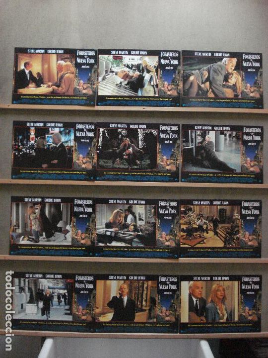 Cinema: ABA66 FORASTEROS EN NUEVA YORK GOLDIE HAWN STEVE MARTIN SET COMPLETO 12 FOTOCROMOS ORIGINAL ESTRENO