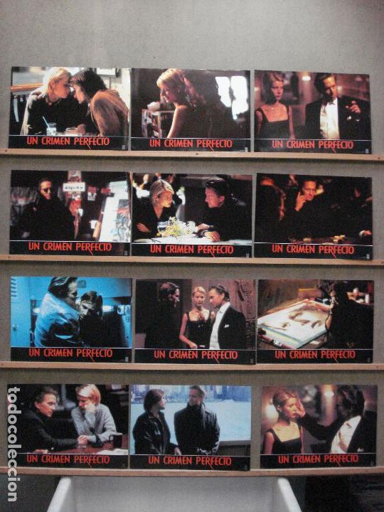 Cine: ABA68 UN CRIMEN PERFECTO GWYNETH PALTROW MICHAEL DOUGLAS SET COMPLETO 12 FOTOCROMOS ORIGINAL ESTRENO