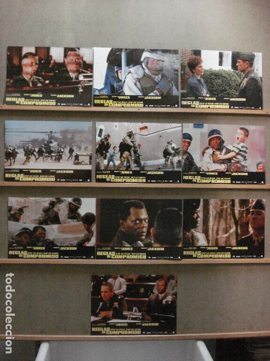 Cinema: ABA71 REGLAS DE COMPROMISO TOMMY LEE JONES SET COMPLETO 10 FOTOCROMOS ORIGINAL ESTRENO