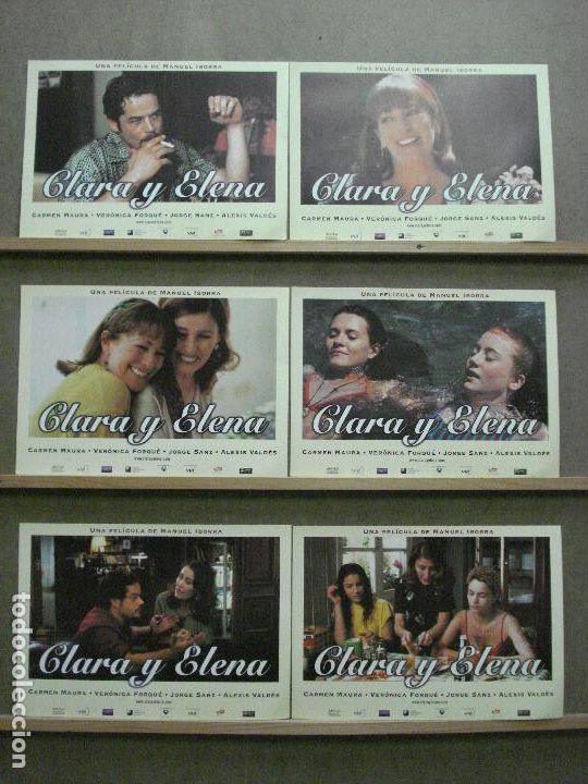 Cinema: ABA84 CLARA Y ELENA VERONICA FORQUE CARMEN MAURA SET COMPLETO 6 FOTOCROMOS ORIGINAL ESTRENO