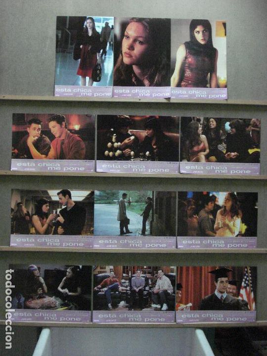 Cinema: ADA65 ESTA CHICA ME PONE FREDDIE PRINZE JR JULIA STILES SET COMPLETO 12 FOTOCROMOS ORIGINAL ESTRENO