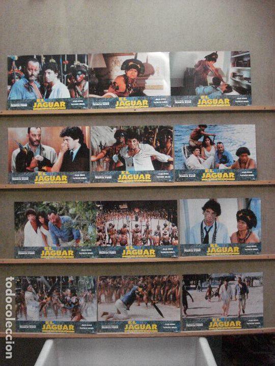 Cine: ABB22 EL JAGUAR JEAN RENO PATRICK BRUEL SET COMPLETO 12 FOTOCROMOS ORIGINAL ESTRENO