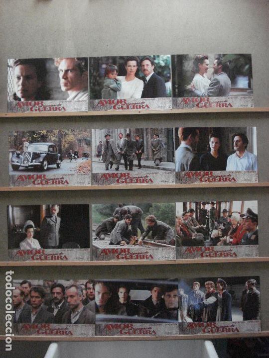 Cin&eacute;ma: ABB25 AMOR EN TIEMPOS DE GUERRA CAROLE BOUQUET SET COMPLETO 12 FOTOCROMOS ORIGINAL ESTRENO