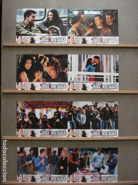Cine: ABB36 EN BUSCA DE UN BESO SALVAJE SET COMPLETO 8 FOTOCROMOS ORIGINAL ESTRENO