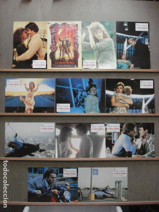 Cinema: ABB37 LA GRAN HUIDA DENNIS QUAID MAX VON SYDOW SET COMPLETO 12 FOTOCROMOS ORIGINAL ESTRENO