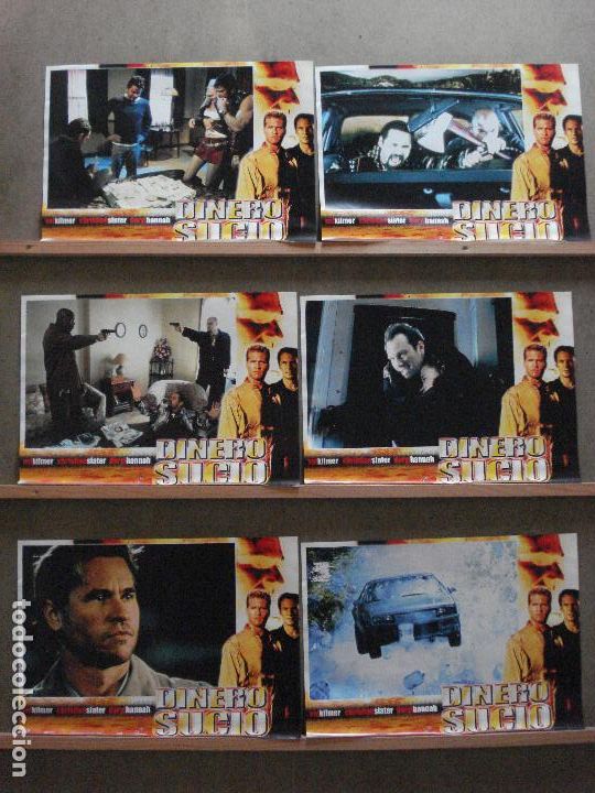 Cine: ABB40 DINERO SUCIO CHRISTIAN SLATER VAL KILMER DARYL HANNAH SET COMPLETO 6 FOTOCROMOS ORIG ESTRENO