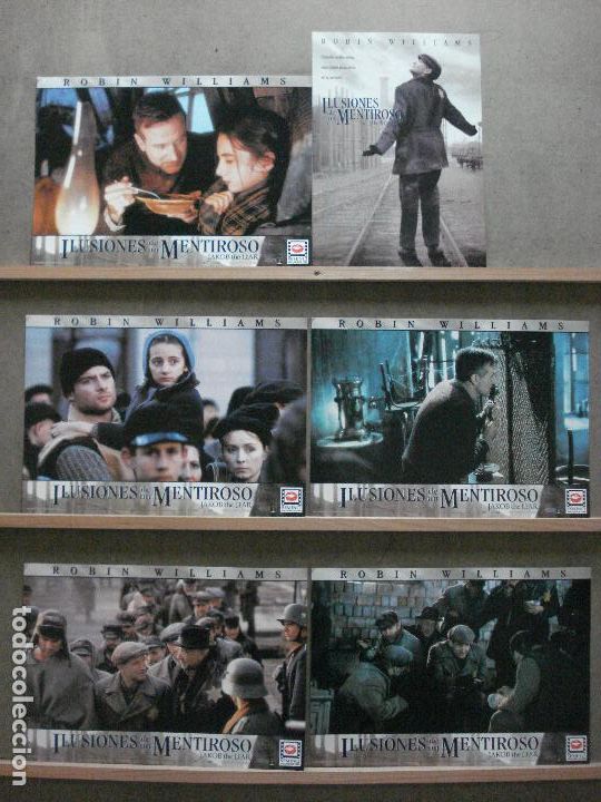 Cine: ABB45 ILUSIONES DE UN MENTIROSO ROBIN WILLIAMS SET COMPLETO 6 FOTOCROMOS ORIG ESTRENO