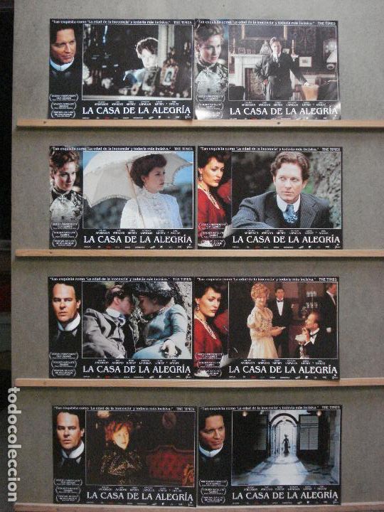 Cin&eacute;ma: ABB51 LA CASA DE LA ALEGRIA GILLIAN ANDERSON DAN AYKROYD SET COMPLETO 8 FOTOCROMOS ORIGINAL ESTRENO