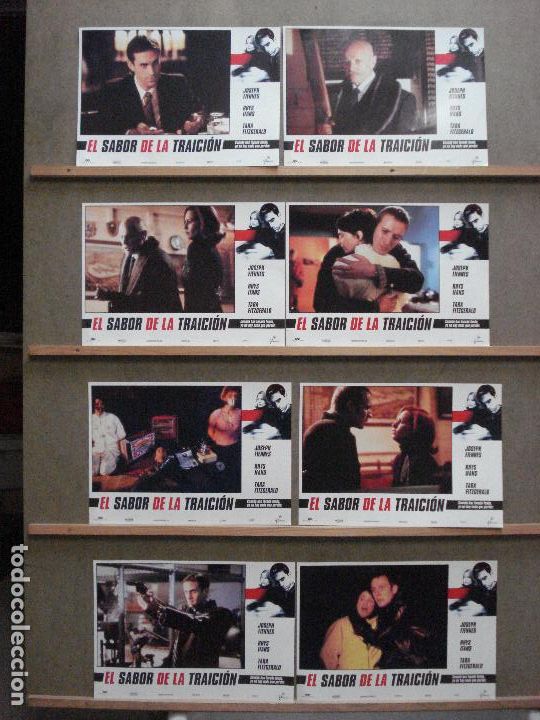 Cine: ABB52 EL SABOR DE LA TRAICION JOSEPH FIENNES RHYS IFANS SET COMPLETO 8 FOTOCROMOS ORIGINAL ESTRENO