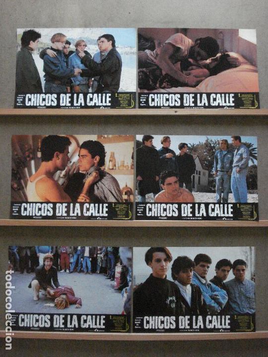 Cine: ABB53 CHICOS DE LA CALLE MARCO RISI SET COMPLETO 6 FOTOCROMOS ORIGINAL ESTRENO