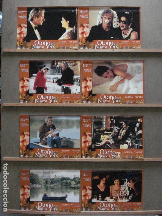 Cin&eacute;ma: ABB57 OTO&Ntilde;O EN NUEVA YORK RICHARD GERE WINONA RYDER SET COMPLETO 8 FOTOCROMOS ORIGINAL ESTRENO