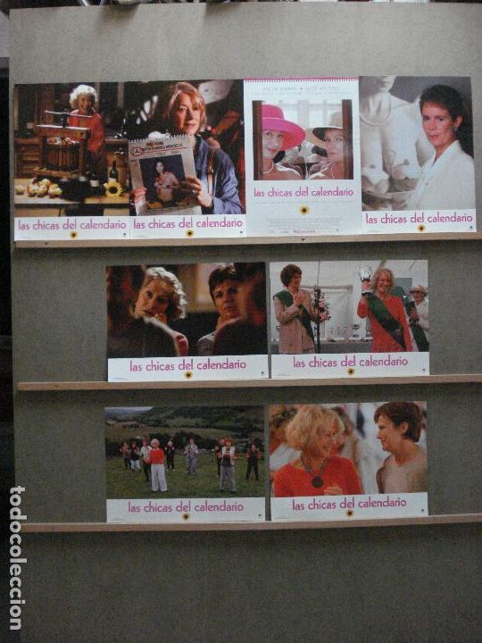 Cin&eacute;ma: ABB60 LAS CHICAS DEL CALENDARIO HELEN MIRREN JULIE WALTERS SET COMPLETO 8 FOTOCROMOS ORIGINAL ESTREN