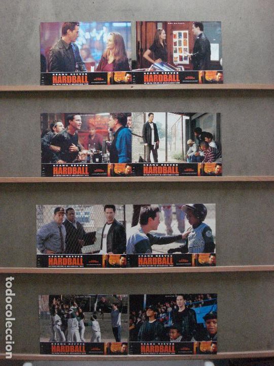 Kino: ABB75 HARDBALL KEANU REEVES SET COMPLETO 8 FOTOCROMOS ORIGINAL ESTRENO