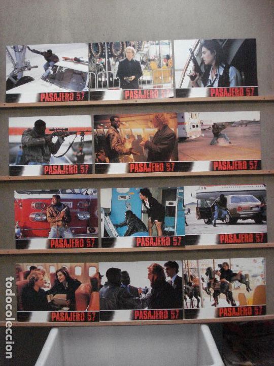 Cinema: ABB85 PASAJERO 57 WESLEY SNIPES BRUCE PAYNE TOM SIZEMORE SET 12 FOTOCROMOS ORIGINAL ESTRENO
