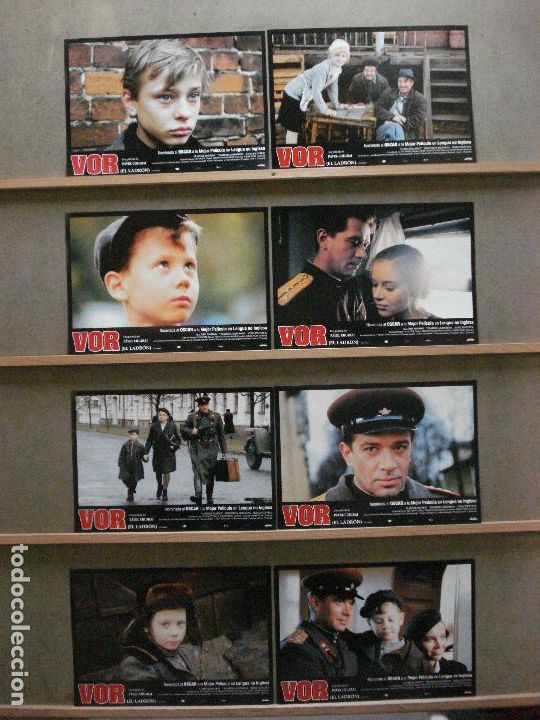 Cine: ABB92 VOR EL LADRON PAVEL CHUJRAI SET COMPLETO 12 FOTOCROMOS ORIGINAL ESTRENO