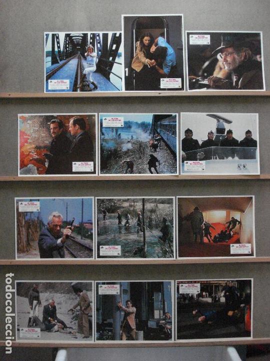 Cine: ABC16 EL TREN DE LOS ESPIAS LEE MARVIN LINDA EVANS SET COMPLETO 12 FOTOCROMOS ORIGINAL ESTRENO