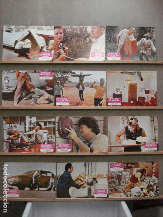 Cin&eacute;ma: ABC35 ESA GENTE TAN DIVERTIDA JAMIE UYS SET COMPLETO 12 FOTOCROMOS ORIGINALES ESTRENO