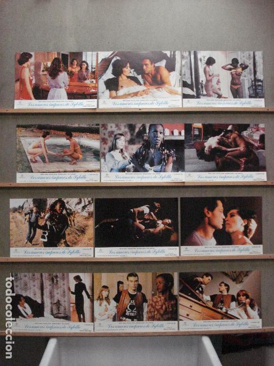 Cine: ABC41 LOS AMORES IMPUROS DE SYBILLE BERTA CABRE RAQUEL EVANS SET COMPLETO 12 FOTOCROMOS ORIG ESTRENO